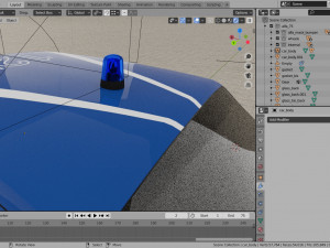 vintage police car alfa romeo 3D-Modell