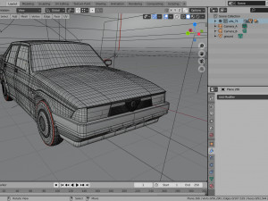vintage police car alfa romeo 3D-Modell