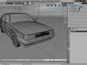старовинний поліцейський автомобіль alfa romeo 3D Модель