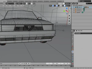 старовинний поліцейський автомобіль alfa romeo 3D Модель