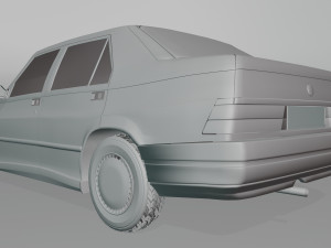 vintage police car alfa romeo 3D-Modell