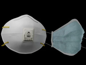 n95 e confezione di maschera chirurgica Modello 3D