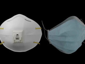 n95 and surgical mask pack 3D Model