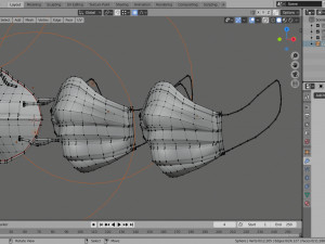 n95 and surgical mask pack 3D Модель
