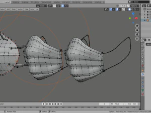 n95 and surgical mask pack 3D Model