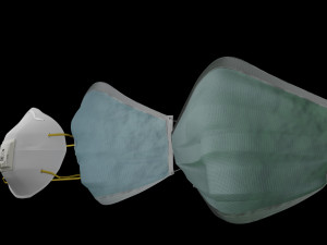 mask respirator protection covid19 pack 3D Model
