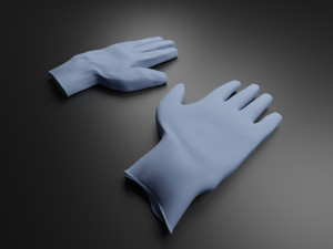 medical gloves and ffp2 protection mask - coronavirus kit 3D Model