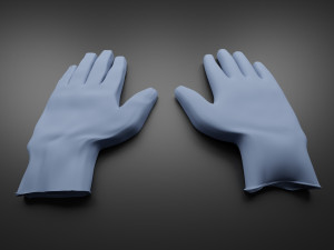 medical gloves coronavirus hand protection 3D Model