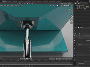 bathroom sink blue 3D Model
