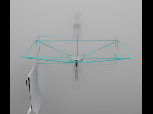 bathroom sink blue 3D Model