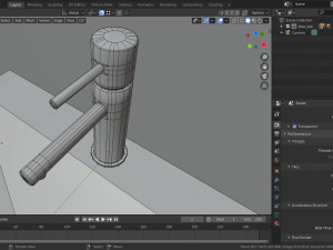 bathroom sink blue 3D Model
