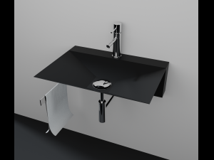 sink bathroom black 3D 模型