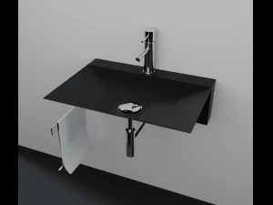 раковина в ванной черного цвета 3D Модель
