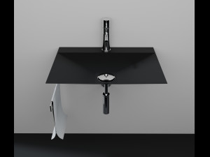 sink bathroom black 3D Model