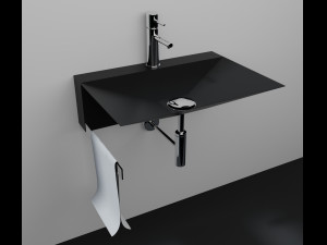 sink bathroom black 3D Model
