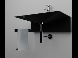 sink bathroom black 3D Model
