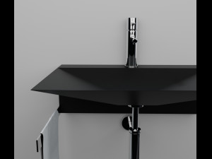 sink bathroom black 3D Model