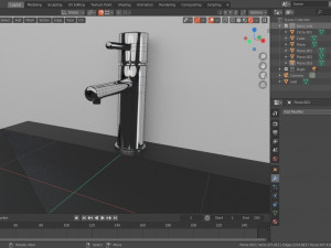 sink bathroom black 3D Model