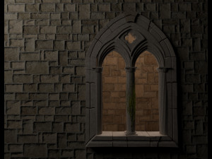 medieval mullioned window 3D 模型
