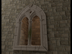 medieval mullioned window 3D 模型