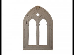 medieval mullioned window 3D Model