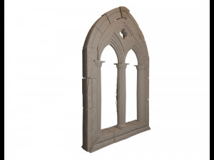 medieval mullioned window 3D 模型
