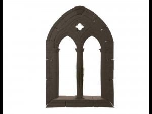 medieval mullioned window 3D 模型