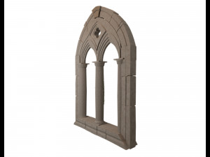 medieval mullioned window 3D 模型