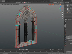 medieval mullioned window 3D 模型