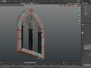 medieval mullioned window 3D 模型