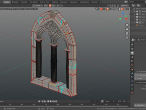 medieval mullioned window 3D 模型