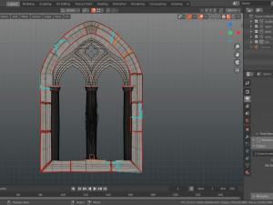 medieval mullioned window 3D 模型