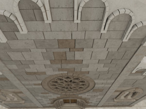 church medieval facade Model 3D