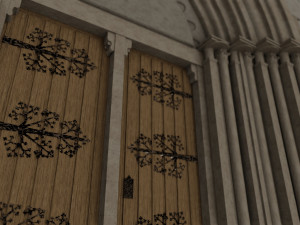 church medieval facade Model 3D