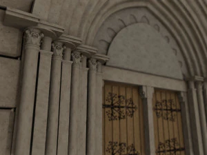 church medieval facade 3D Model