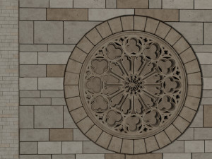 church medieval facade Model 3D