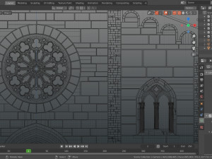 church medieval facade Model 3D