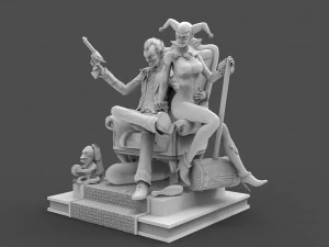 joker and harley 3D Print Model