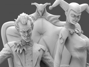 joker and harley 3D Print Model
