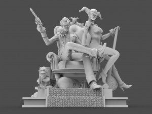 joker and harley 3D 프린트 모델