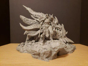 variante guerriero con teschio di drago Modello di stampa 3D