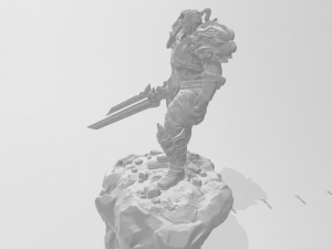 warrior varian whit dragon skull 3D Принт Модель