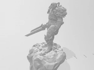 warrior varian whit dragon skull 3D Print Model