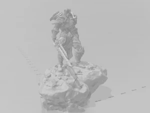 warrior varian whit dragon skull 3D Print Model