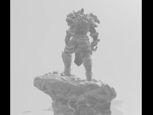 warrior varian whit dragon skull 3D Print Model