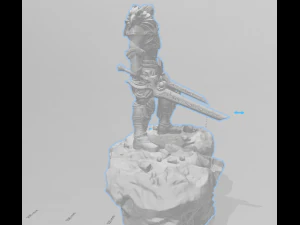 warrior varian whit dragon skull 3D Print Model