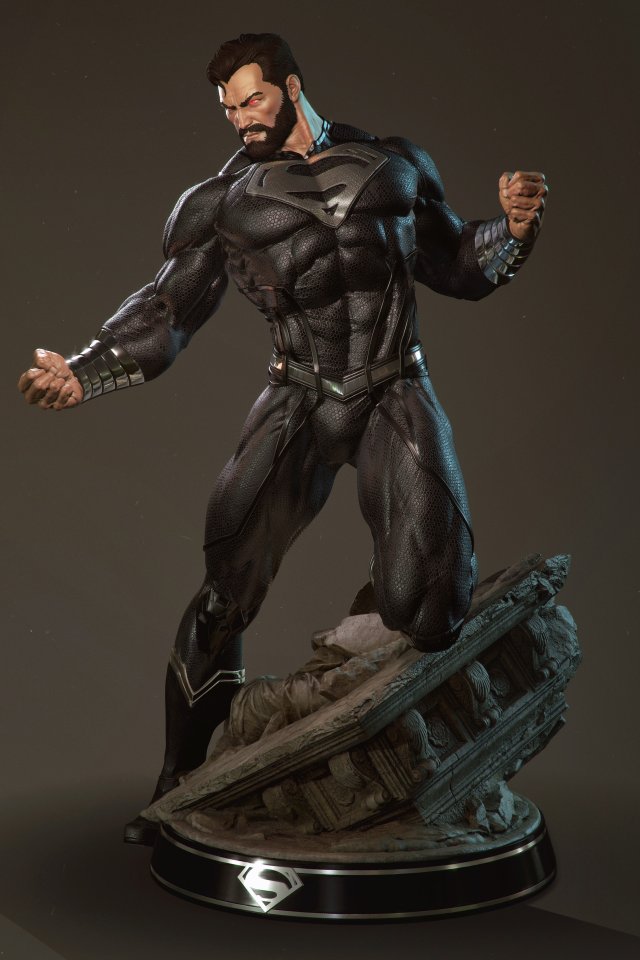 black superman 3D प्रिंट मॉडल .c4d .max .obj .3ds .fbx .stl .blend 