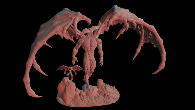 diorama demon and imp 3D Принт Модель .c4d .max .obj .3ds .fbx .stl .blend 