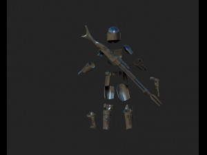 the mandalorian - full armor and Model 3D