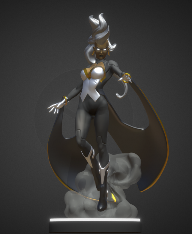 storm statue 3D-Modell .c4d .max .obj .3ds .fbx .stl .blend 